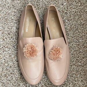 MICHAEL Michael Kors Fara Pom Pom Flat Loafers, Oyster Size 9